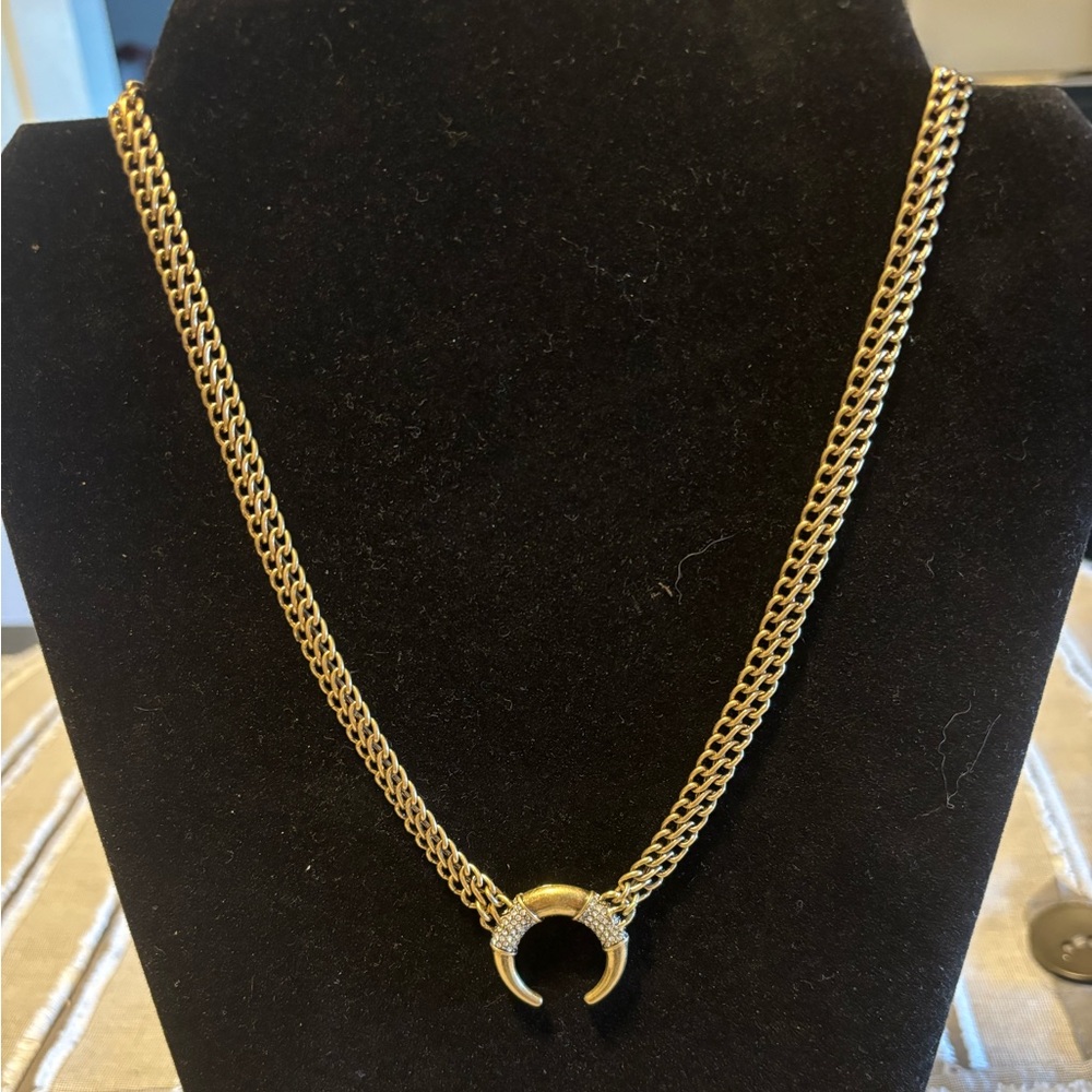 Stella & Dot Double Take Horn Necklace -REVERSIBLE!